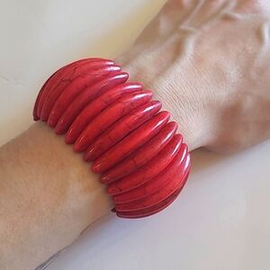Red Coral Adjustable Bracelet
